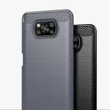 Capa carbono Capa flexível de TPU para Xiaomi Poco X3 NFC  -  Poco X3 Pro preto