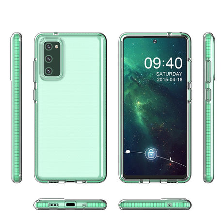 Capa protetora de gel TPU transparente com moldura colorida para Samsung Galaxy S20 FE 5G preto