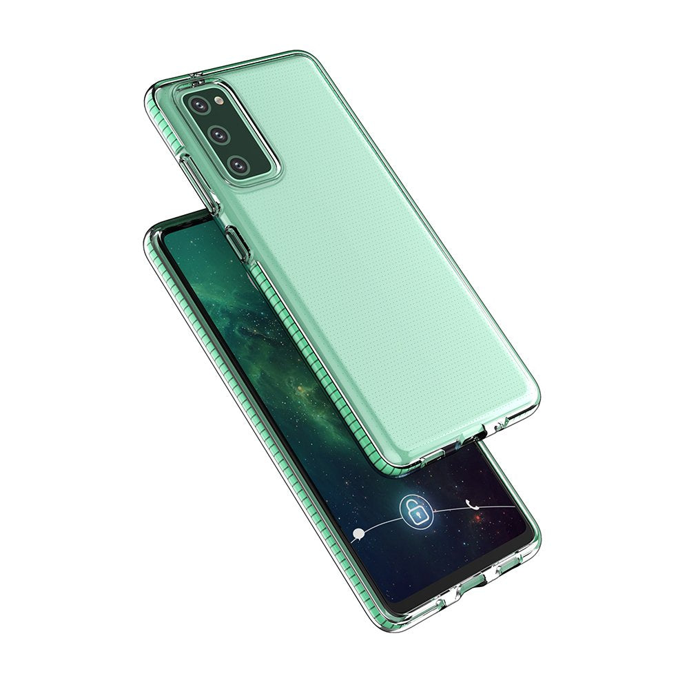 Capa protetora de gel TPU transparente com moldura colorida para Samsung Galaxy S20 FE 5G preto