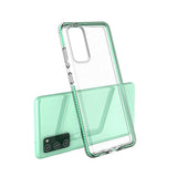 Capa protetora de gel TPU transparente com moldura colorida para Samsung Galaxy S20 FE 5G preto