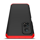 GKK 360 Capa de proteção frontal e traseira capa de corpo inteiro Xiaomi Mi 10T Pro  -  Xiaomi Mi 10T preto-vermelho