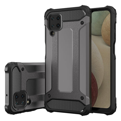 Capa Hybrid Armor Capa resistente e resistente para Samsung Galaxy A12  -  Galaxy M12 preta