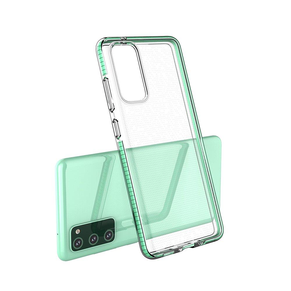 Capa protetora de gel TPU transparente com moldura colorida para Samsung Galaxy S21 5G preto