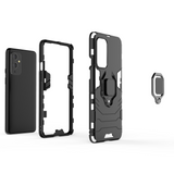 Ring Armor Case Kickstand Capa resistente e resistente para OnePlus 9 preto