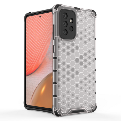 Capa de armadura de favo de mel com proteção de TPU para Samsung Galaxy A72 4G transparente