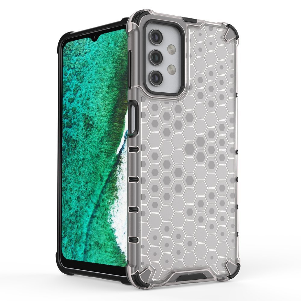 Capa de armadura de favo de mel com pára-choque de TPU para Samsung Galaxy A32 5G preto