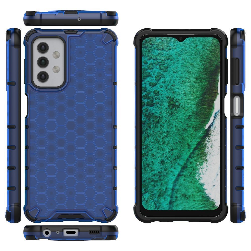 Capa Colmeia Resistente de TPU para Samsung Galaxy A32 5G azul