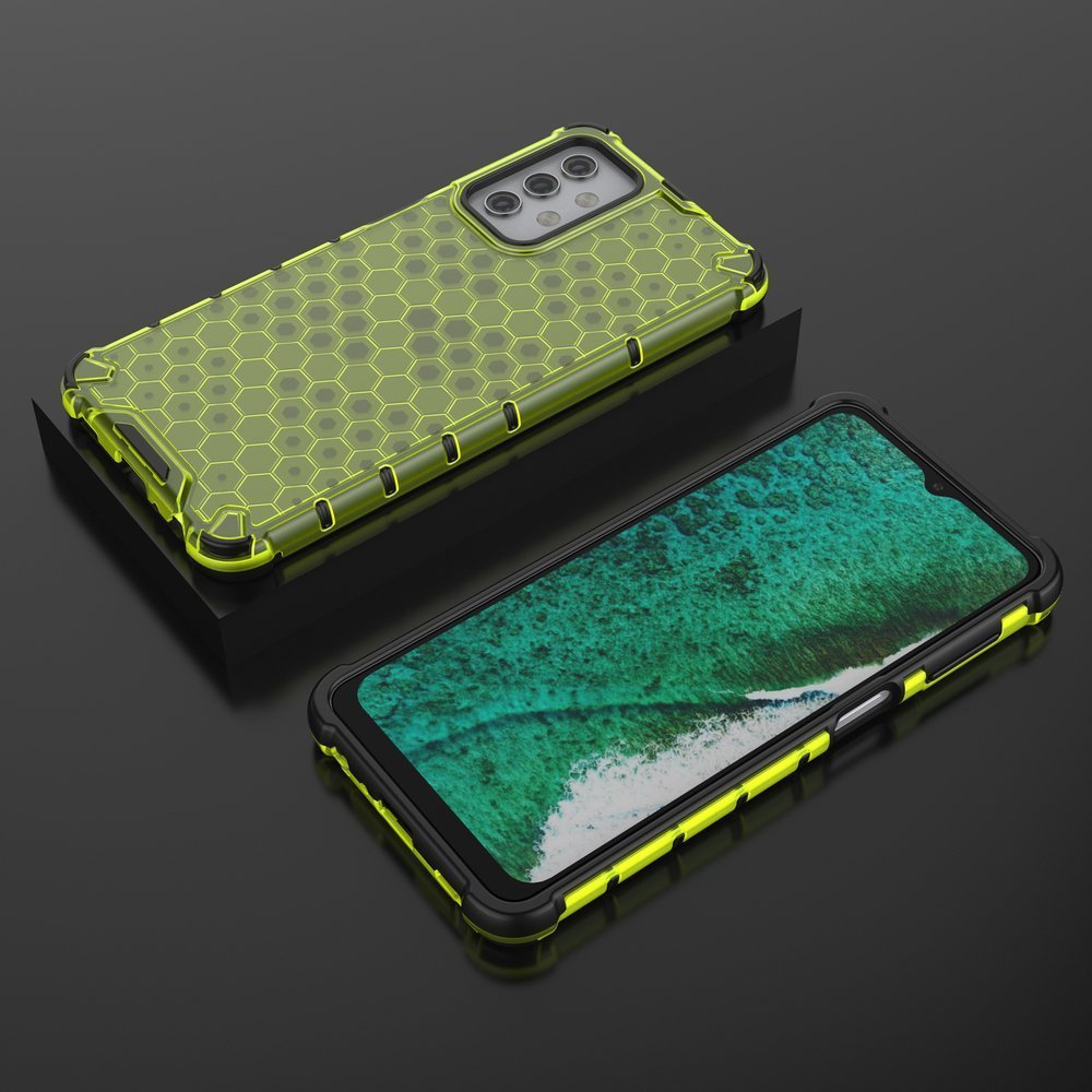 Capa de armadura de favo de mel com pára-choque de TPU para Samsung Galaxy A32 5G verde