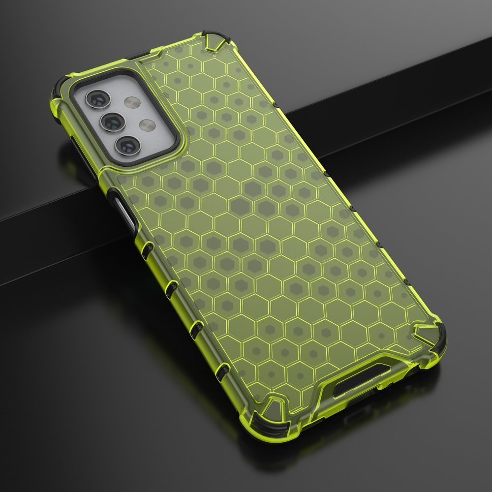 Capa de armadura de favo de mel com pára-choque de TPU para Samsung Galaxy A32 5G verde