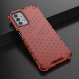 Capa de armadura de favo de mel com pára-choque de TPU para Samsung Galaxy A32 5G vermelho