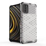 Capa de armadura em caixa de favo de mel com pára-choque de TPU para Xiaomi Poco M3  -  Xiaomi Redmi 9T preto