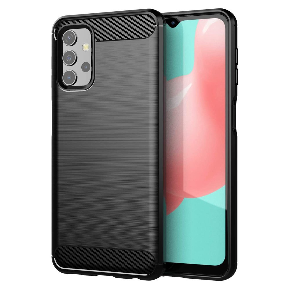 Capa carbono Capa flexível de TPU para Samsung Galaxy A32 5G preta