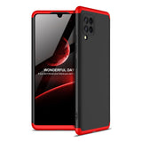 GKK 360 Capa de proteção frontal e traseira capa de corpo inteiro Samsung Galaxy A42 5G preto-vermelho