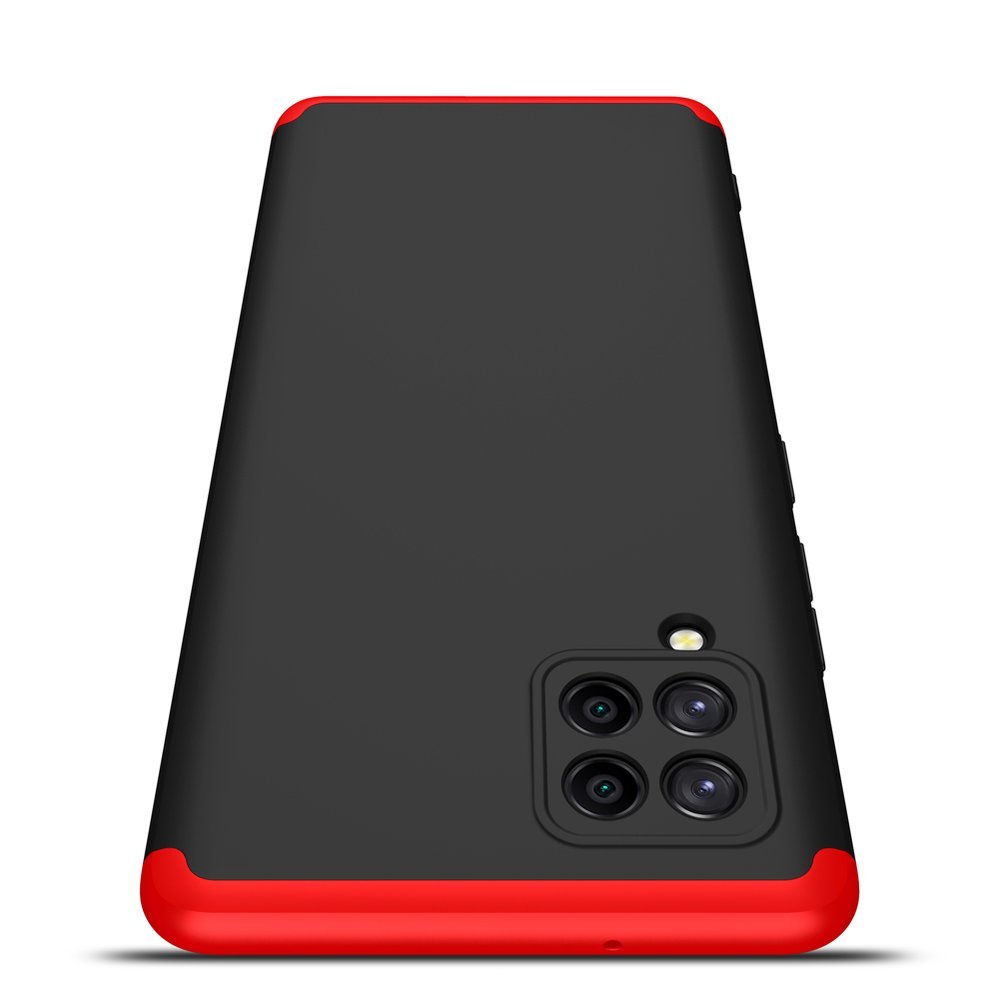 GKK 360 Capa de proteção frontal e traseira capa de corpo inteiro Samsung Galaxy A42 5G preto-vermelho