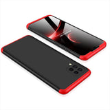 GKK 360 Capa de proteção frontal e traseira capa de corpo inteiro Samsung Galaxy A42 5G preto-vermelho