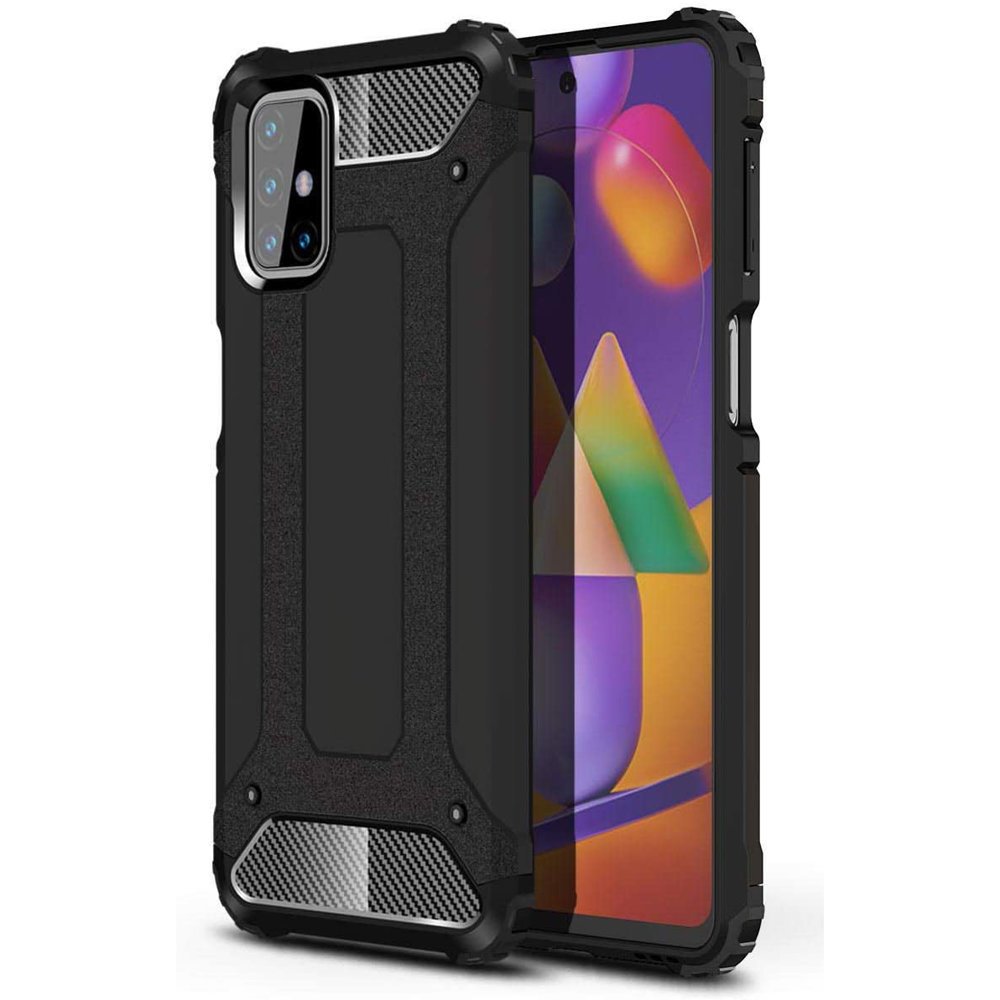 Hybrid Armor Case Capa resistente e resistente para Oppo A92  -  A72  -  A52 preto