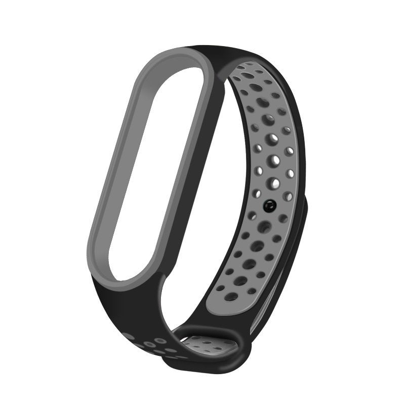 Correia de banda de reposição para Xiaomi Mi Band 5 Dots preto-cinza