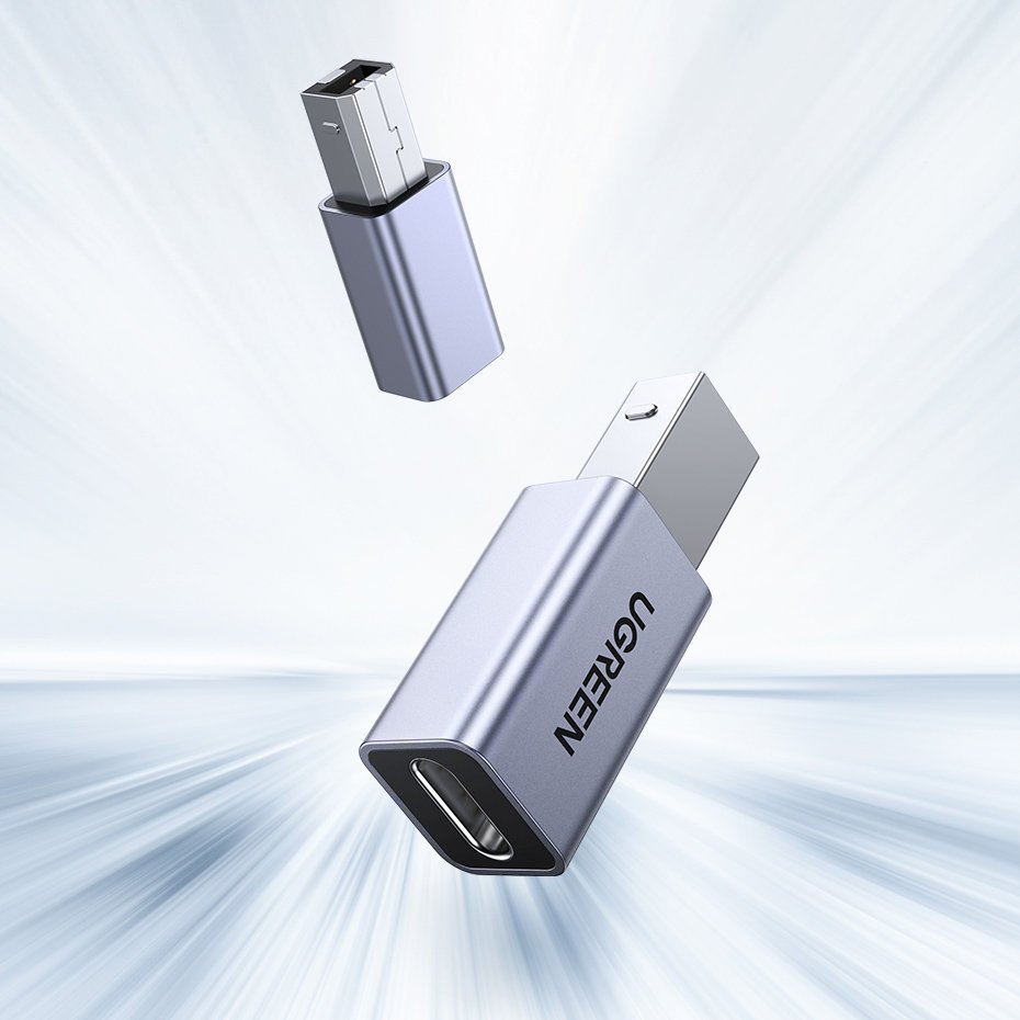 Ugreen USB Tipo-C - adaptador USB tipo B cinza (US382)