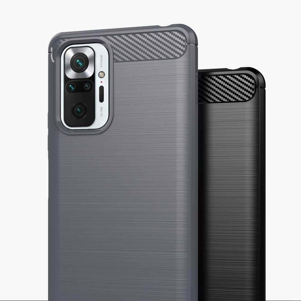 Capa carbono Capa flexível de TPU para Xiaomi Redmi Note 10 Pro preta