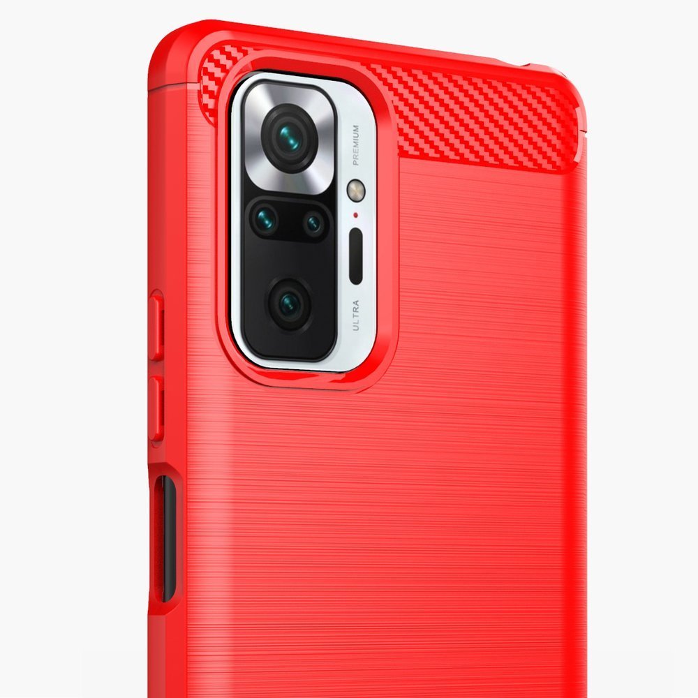 Capa carbono Capa flexível de TPU para Xiaomi Redmi Note 10 Pro preta