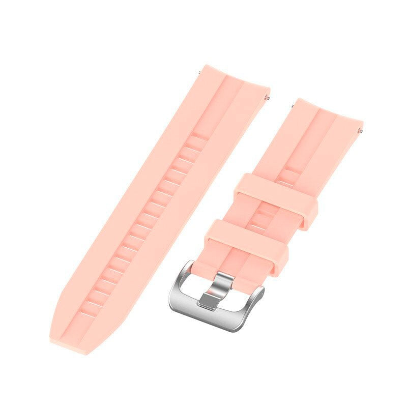 Pulseira de Substituição 22mm Xiaomi Amazfit Stratos 3 / Stratos 2S / Stratos / Pace / GTR 47mm / Ticwatch / Huawei / Samsung Silicone (Rosa claro)