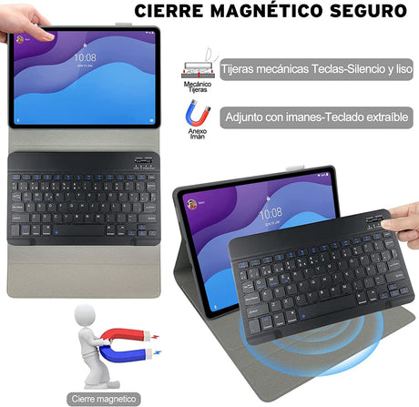 Capa Teclado BLUETOOTH Compatível para Lenovo Tab M10 - X306X/X306F