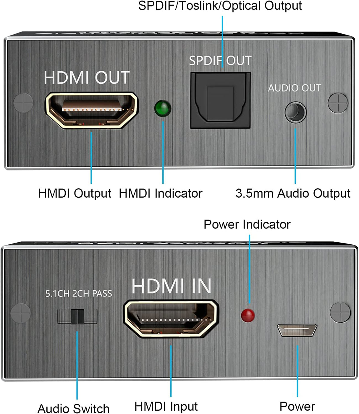 HDMI extrator de áudio 4K