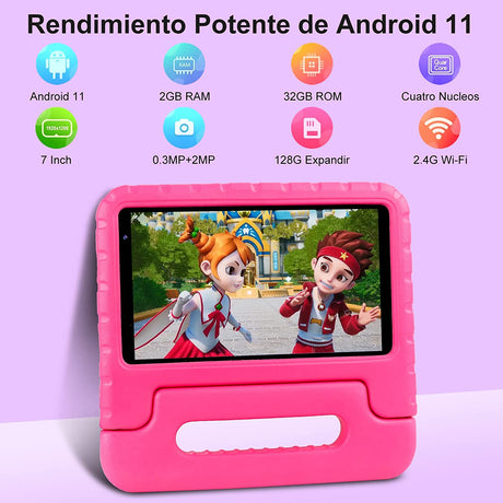 Tablet para crianças 2GB/32GB kids Rosa