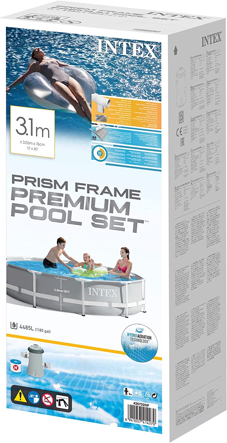 Intex - Prism Frame Pool Conjunto 3,66m x 76cm (26712) /brinquedos externos /cinza