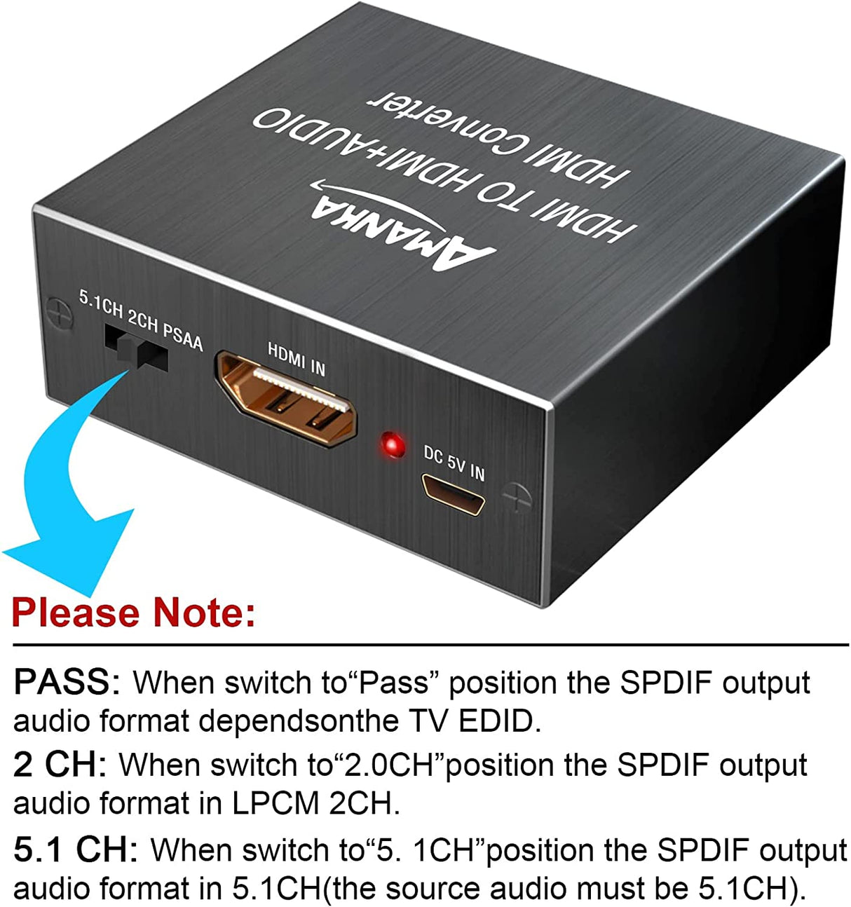 HDMI extrator de áudio 4K