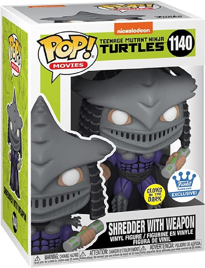 Funko Pop!  Movies TMNT 1140  Shredder with Weapon GITD