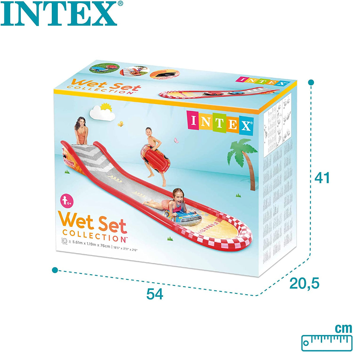 Intex - Racing Fun Slide 561 x 119 x 76 cm (57167) /brinquedos externos /multi