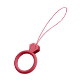 Cordão de silicone para o pingente de anel de diamante do telefone para um dedo roxo