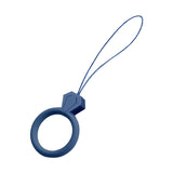 Cordão de silicone para o pingente de anel de diamante do telefone para um dedo azul escuro