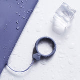 Cordão de silicone para o pingente de anel de diamante do telefone para um dedo azul escuro