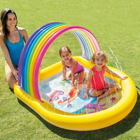 Intex - piscina de spray de arco arco -íris (57156) /brinquedos externos /multi