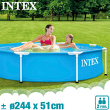 Intex - Pool de quadros de metal 2,44 m x 51 cm (28205) /brinquedos externos /azul