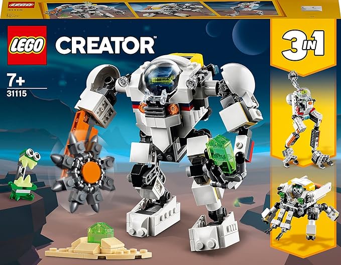 LEGO Creator 3 em 1: Mech de Exploração Mineira Espacial - 31115 (Idade Mínima: ‍7 - 327 peças)