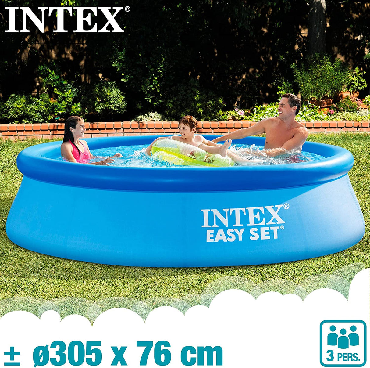 Intex - Pool de conjunto rápido de 10 pés x 30in (28120) /brinquedos externos /azul