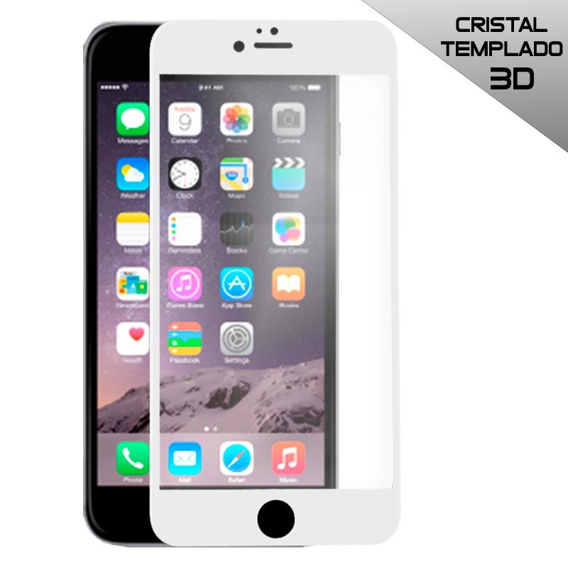 Película Vidro Temperado iPhone 6 Plus, 6s Plus Full 3D Branco