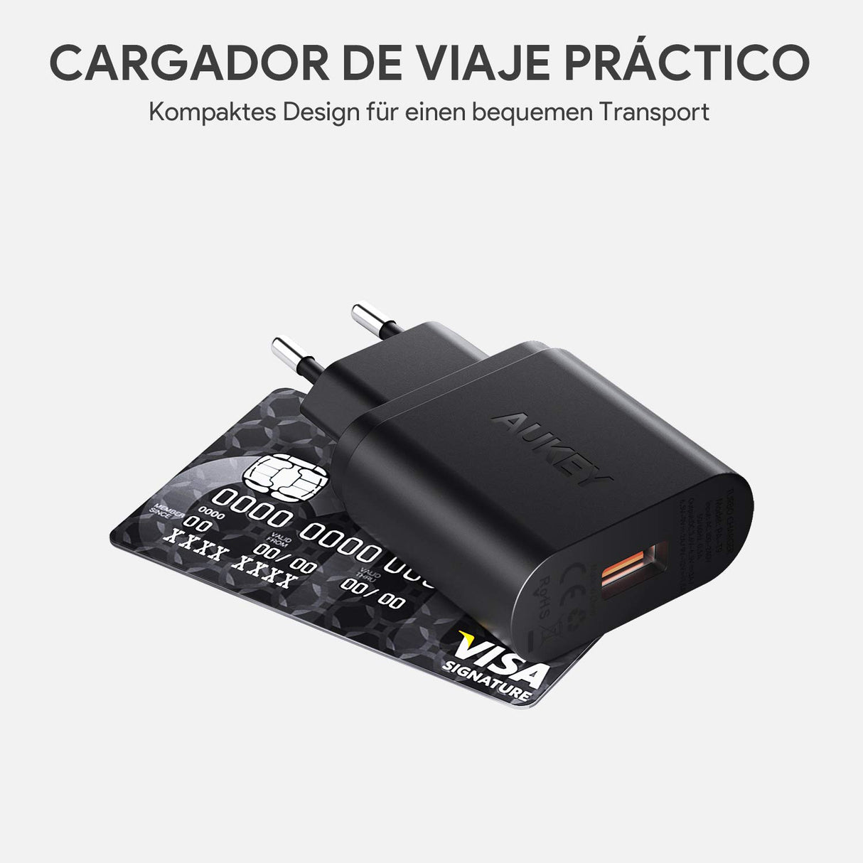 AUKEY Quick Charge 3.0 Carregador de parede 18W