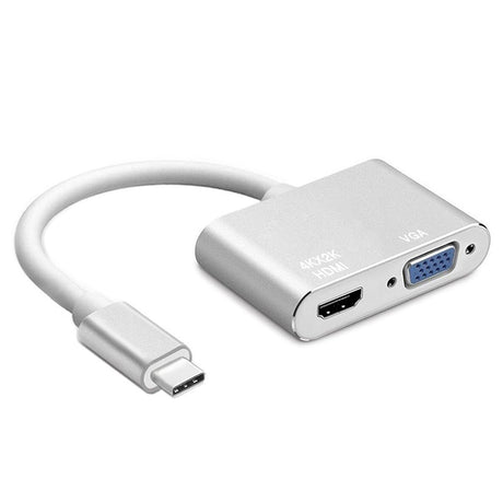 Adaptador Converter USB-C para HDMI + VGA 2k/4k - Multi4you®