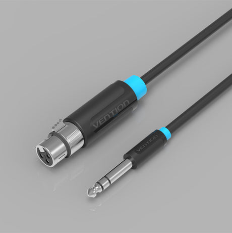 Cabo Vention de Áudio Jack 6,5mm para XLR Fêmea (Microfone / Mixer / Amplificador) (2m)