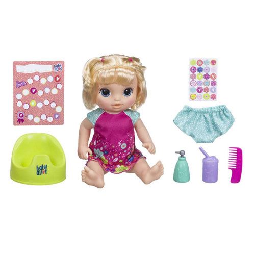 Baby Alive Hora de Fazer Chichi Loira Hasbro - Português