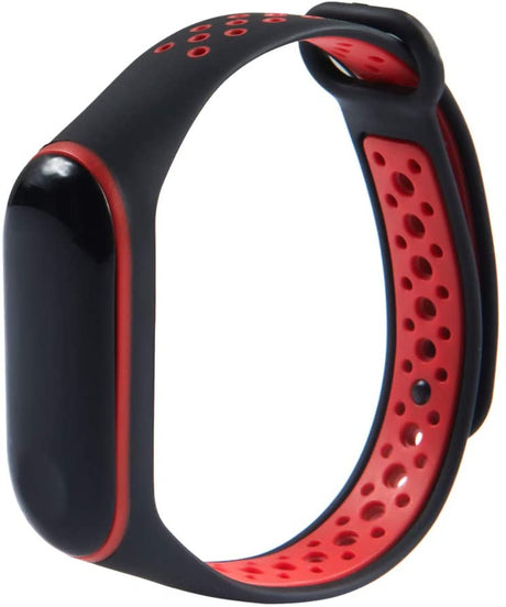 Bracelete Desportiva para Pulseira Xiaomi Mi band 3 / 4 Preto-Vermelho