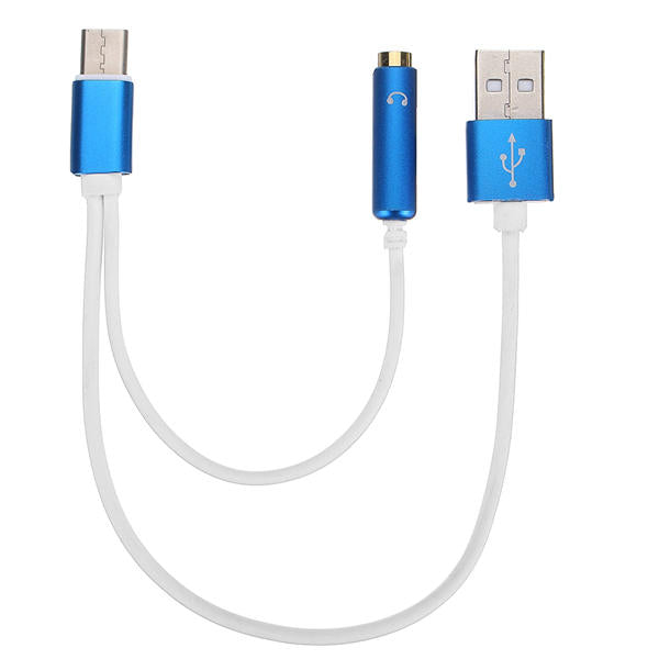 Cabo Adaptador USB-C para USB e Jack 3.5mm 2 em 1 (Carregamento e Áudio) - Multi4you®