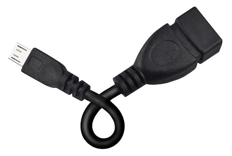 Cabo Micro USB OTG (10cm) (Preto) - Multi4you®