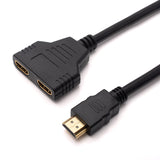 Cabo Switch HDMI 1x2 (30cm) (Preto) - Multi4you®