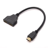 Cabo Switch HDMI 1x2 (30cm) (Preto) - Multi4you®