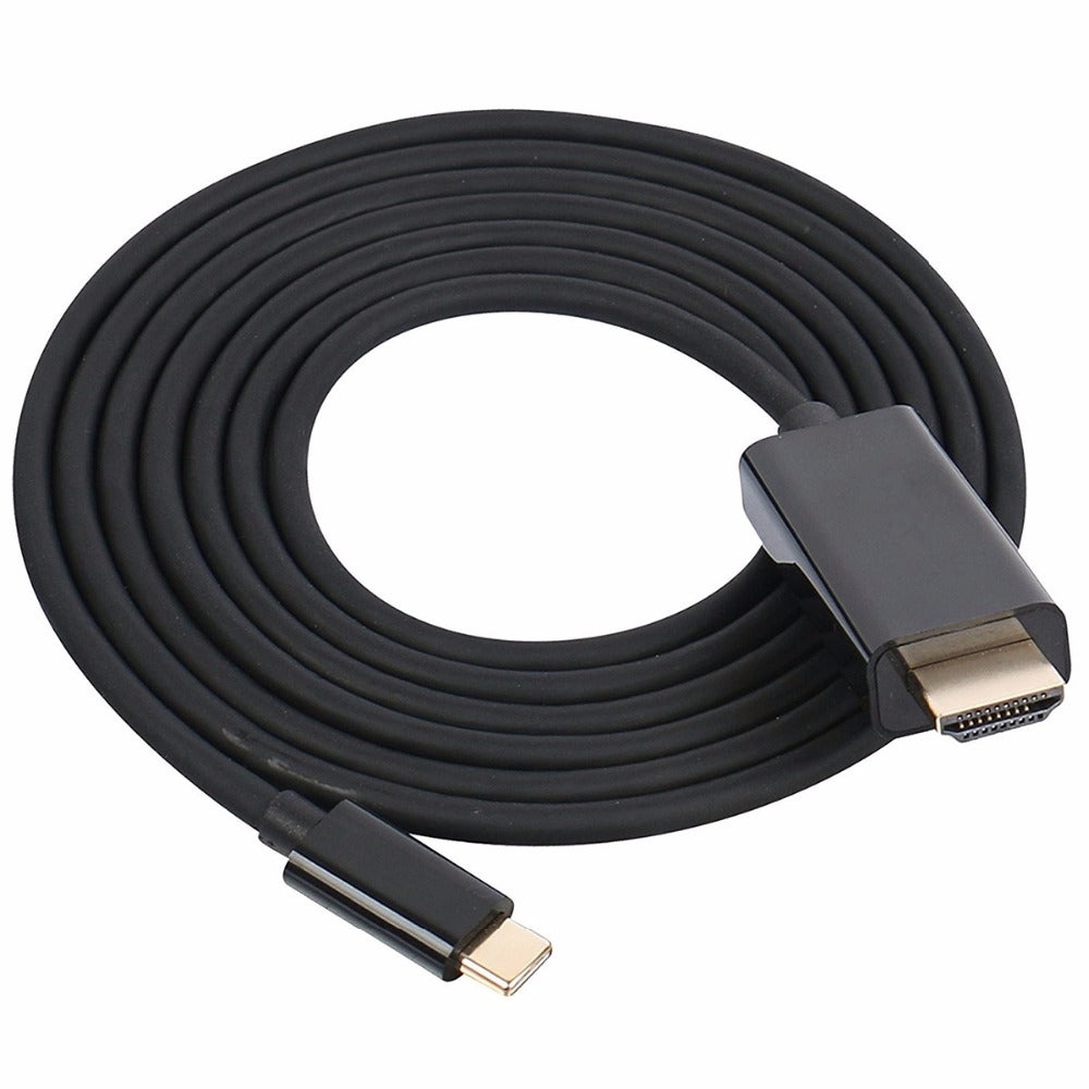 Cabo USB-C Macho para HDMI Macho 4K Apple MacBook (Preto) (2m) - Multi4you®